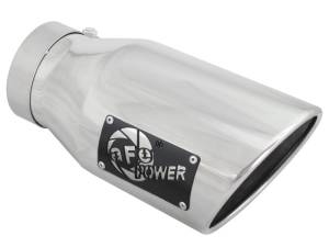 aFe Power Performance Parts & Installation | 1350 Offroad - aFe MACH Force-Xp 304 Stainless Steel Clamp-on Exhaust Tip Polished 4-in Inlet x 6-in Outlet x 12-in L - 49T40601-P12 - Image 1