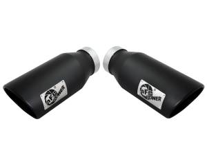 aFe Power Performance Parts & Installation | 1350 Offroad - aFe MACH Force-Xp 409 Stainless Steel Clamp-on Exhaust Tip Black 4-in Inlet x 6-in Outlet x 15-in L - 49T40606-B15 - Image 1