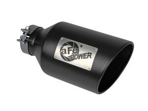 aFe Power Performance Parts & Installation | 1350 Offroad - aFe MACH Force-Xp 409 Stainless Steel Clamp-on Exhaust Tip Black 4-in Inlet x 8-in Outlet x 15-in L - 49T40801-B15 - Image 1