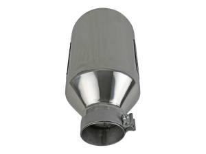aFe Power Performance Parts & Installation | 1350 Offroad - aFe MACH Force-Xp 304 Stainless Steel Clamp-on Exhaust Tip Polished 4-in Inlet x 8-in Outlet x 15-in L - 49T40801-P15 - Image 3