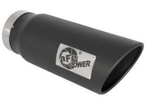 aFe Power Performance Parts & Installation | 1350 Offroad - aFe MACH Force-Xp 409 Stainless Steel Clamp-on Exhaust Tip Black 5-in Inlet x 6-in Outlet x 15-in L - 49T50601-B15 - Image 1