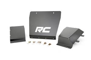 Rough Country Lift Kits & Suspension | 1350 Offroad - Rough Country HD Front Skid Plate Package, 6, 7.5-in Knuckle Lift Kits, Lower Driver Skid Plate, Hardware - 222 - Image 1