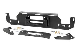 Rough Country Lift Kits & Suspension | 1350 Offroad - Rough Country Winch Mounting Plate, Front Plate, Convenient Remote Port, Most Steel Or Synthetic Winches - 51007 - Image 1