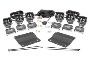Rough Country Lift Kits & Suspension | 1350 Offroad - Rough Country LED Fog Light Kit, Black Series Lights with Amber DRL, Mounting Brackets, Wiring Harness - 51088 - Image 1