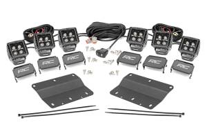 Rough Country Lift Kits & Suspension | 1350 Offroad - Rough Country LED Fog Light Kit, Fog Mount, Triple 2-in, Black, Pair, White DRL, for Off-Road Only - 51087 - Image 1