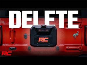 Rough Country Lift Kits & Suspension | 1350 Offroad - Rough Country Spare Tire Delete Kit, Rear, Relocates License Plate, Laser Cut, Retains Backup Camera - 51125 - Image 5