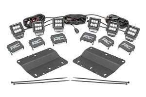 Rough Country Lift Kits & Suspension | 1350 Offroad - Rough Country LED Fog Light Kit, Triple, 2-in Black, Spot/Flood, Pair - 51140 - Image 1