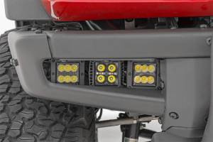 Rough Country Lift Kits & Suspension | 1350 Offroad - Rough Country LED Fog Light Kit, Triple, 2-in Black, Spot/Flood, Pair - 51140 - Image 2