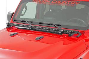Rough Country Lift Kits & Suspension | 1350 Offroad - Rough Country Black Series 50-in LED Hood Kit, Wiring Harness, Mounting Brackets, Hardware - 70057 - Image 3