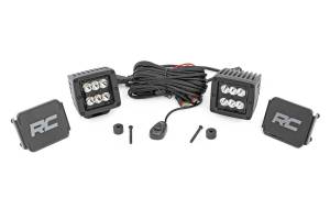 Rough Country Lift Kits & Suspension | 1350 Offroad - Rough Country Black Series LED Fog Light Kit, 2880 Lumens, 36 Watts, Spot Beam - 70062 - Image 1