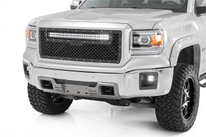 Rough Country Lift Kits & Suspension | 1350 Offroad - Rough Country Laser-Cut Mesh Replacement Grille, Brackets, Black Powdercoat - 70190 - Image 5