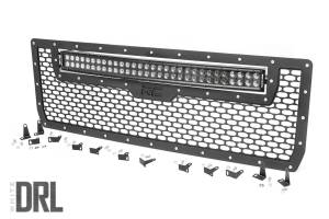 Rough Country Lift Kits & Suspension | 1350 Offroad - Rough Country Mesh Grille with LED, 30-in, Dual Row Black Series LED with Cool White DRL - 70190DRL - Image 1