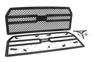 Rough Country Lift Kits & Suspension | 1350 Offroad - Rough Country Laser-Cut Mesh Replacement Grille, Black Powdercoat, Brackets - 70191 - Image 1