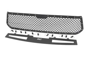 Rough Country Lift Kits & Suspension | 1350 Offroad - Rough Country Mesh Grille, Front, Black Series, Black Powder Coat Finish, Stainless Steel Hardware - 70222 - Image 1