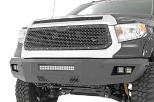 Rough Country Lift Kits & Suspension | 1350 Offroad - Rough Country Mesh Grille, Front, Black Series, Black Powder Coat Finish, Stainless Steel Hardware - 70222 - Image 3