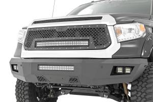 Rough Country Lift Kits & Suspension | 1350 Offroad - Rough Country Mesh Grille, 30-in Front, Dual Row LED, Black Powder Coat Finish, Stainless Steel Hardware - 70224 - Image 4