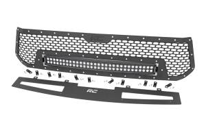 Rough Country Lift Kits & Suspension | 1350 Offroad - Rough Country Mesh Grille, 30-in Front, Dual Row LED, Black Powder Coat Finish, Stainless Steel Hardware - 70226 - Image 1