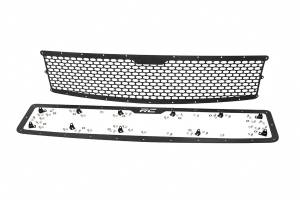 Rough Country Lift Kits & Suspension | 1350 Offroad - Rough Country Laser-Cut Mesh Replacement Grille, Black Powdercoat, Brackets - 70194 - Image 1