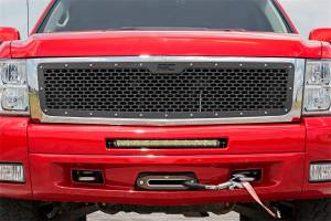 Rough Country Lift Kits & Suspension | 1350 Offroad - Rough Country Laser-Cut Mesh Replacement Grille, Black Powdercoat, Brackets - 70194 - Image 2