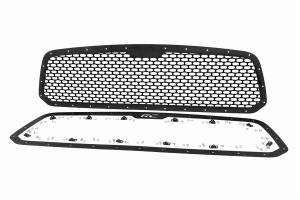 Rough Country Lift Kits & Suspension | 1350 Offroad - Rough Country Laser-Cut Mesh Replacement Grille, Black Powdercoat, Brackets - 70197 - Image 5