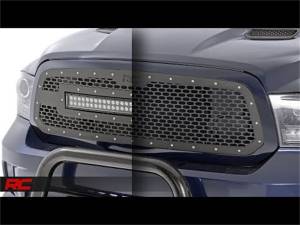 Rough Country Lift Kits & Suspension | 1350 Offroad - Rough Country Laser-Cut Mesh Replacement Grille, Black Powdercoat, Brackets - 70197 - Image 4