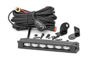 Rough Country Lift Kits & Suspension | 1350 Offroad - Rough Country Cree Black Series LED Light Bar, 6-in, Slim Line, 2400 Lumens, 30 Watts, [6] 5 Watt Cree LEDs - 70416ABL - Image 1