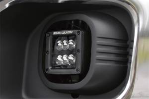 Rough Country Lift Kits & Suspension | 1350 Offroad - Rough Country Black Series LED Fog Light Kit, 2880 Lumens, 36 Watts, Spot Beam - 70622 - Image 3