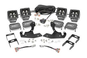 Rough Country Lift Kits & Suspension | 1350 Offroad - Rough Country LED Fog Light Kit, Black Series Lights with Amber DRL, [2] Fog Light Mounting Brackets - 70628DRLA - Image 1