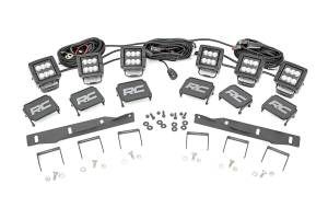 Rough Country Lift Kits & Suspension | 1350 Offroad - Rough Country Black Series LED Fog Light Kit, 8640 Lumens, 108 Watts, Spot Beams - 70700 - Image 1
