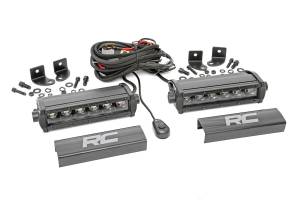 Rough Country Lift Kits & Suspension | 1350 Offroad - Rough Country Cree Black Series LED Light Bar, 6-in, Sold In Pairs, 4800 Total Lumens, 60 Total Watts - 70706BL - Image 1