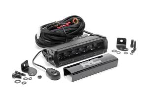 Rough Country Lift Kits & Suspension | 1350 Offroad - Rough Country Cree Black Series LED Light Bar, 6-in, Single Row, 2400 Lumens, 30 Watts, [6] 5 Watt Cree LEDs - 70707BL - Image 1