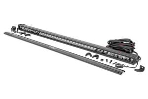 Rough Country Lift Kits & Suspension | 1350 Offroad - Rough Country Cree Black Series LED Light Bar, Single Row, 40-in, Length 41.625-in, Depth 3.12-in - 70740BL - Image 1