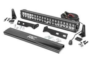 Rough Country Lift Kits & Suspension | 1350 Offroad - Rough Country Hidden Bumper Black Series LED Light Bar Kit, 20-in Dual Row Light Bar, 9600 Lumens, 120W - 70773 - Image 1