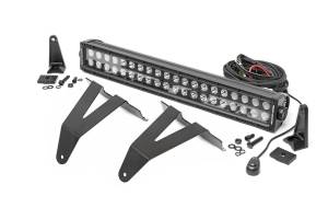 Rough Country Lift Kits & Suspension | 1350 Offroad - Rough Country Hidden Bumper Black Series LED Light Bar Kit, 20-in Dual Row Light Bar, 9600 Lumens, 120W - 70779 - Image 1
