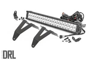 Rough Country Lift Kits & Suspension | 1350 Offroad - Rough Country Hidden Bumper Chrome Series LED Light Bar Kit, 20-in Dual Row Light Bar, 9600 Lumens, 120W - 70780 - Image 1