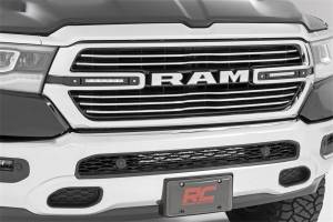 Rough Country Lift Kits & Suspension | 1350 Offroad - Rough Country LED Grille Kit, 6-in, Chrome Series, Carbon Powder Coating, Pair - 70784 - Image 1