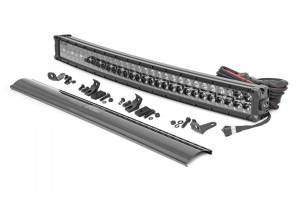 Rough Country Lift Kits & Suspension | 1350 Offroad - Rough Country Hidden Bumper Chrome Series LED Light Bar Kit, 30-in Dual Row Light Bar, 27000 Lumens, 300W - 70787 - Image 1