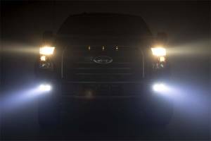 Rough Country Lift Kits & Suspension | 1350 Offroad - Rough Country Black Series LED Fog Light Kit, with Spot Beam - 70832 - Image 3