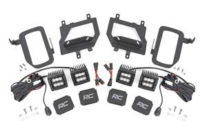 Rough Country Lift Kits & Suspension | 1350 Offroad - Rough Country LED Fog Light Kit, Fog Mount, Double 2-in, Black, Pair, Spot/Flood, for Off-Road Only - 70865 - Image 1