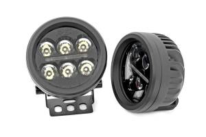 Rough Country Lift Kits & Suspension | 1350 Offroad - Rough Country Black Series LED Lights, Round, 3.5-in, Amber DRL - 70900A - Image 5