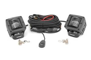 Rough Country Lift Kits & Suspension | 1350 Offroad - Rough Country Cree SAE LED Fog Light Kit, [2] 2-in LED Square Lights, 2400 Lumens, 20W - 70907 - Image 1