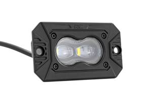Rough Country Lift Kits & Suspension | 1350 Offroad - Rough Country Black Series LED Fog Light Kit, 3x1.75-in, White, LED Slim Aux, SAE Fog, Flush Mount, Pair - 70908 - Image 2
