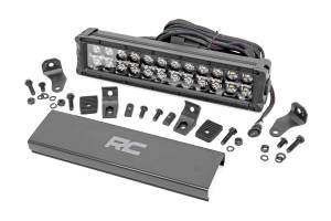 Rough Country Lift Kits & Suspension | 1350 Offroad - Rough Country Cree Black Series LED Light Bar, 12-in, Dual Row, 10800 Lumens, 120 Watts, Spot/Flood Beam - 70912BD - Image 1