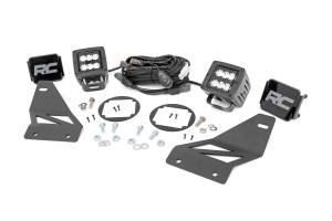 Rough Country Lift Kits & Suspension | 1350 Offroad - Rough Country Black Series LED Fog Light Kit, 2880 Lumens, 36 Watts, Spot Beam - 71023 - Image 1