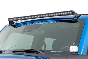 Rough Country Lift Kits & Suspension | 1350 Offroad - Rough Country LED Light Bar, Upper Windshield, 40-in, Black, Single Row - 71041 - Image 5