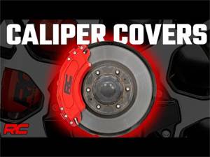 Rough Country Lift Kits & Suspension | 1350 Offroad - Rough Country Brake Caliper Covers, Red - 71106A - Image 5