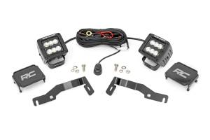 Rough Country Lift Kits & Suspension | 1350 Offroad - Rough Country LED Fog Light Kit, 2-in Black, Ditch Mount, Flood, Pair - 72102 - Image 1