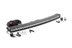 Rough Country Lift Kits & Suspension | 1350 Offroad - Rough Country Cree Chrome Series LED Light Bar, 30-in, Single Row, Curved, 12000 Lumens, 150 Watts, Spot Beam - 72730 - Image 1