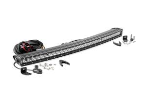 Rough Country Lift Kits & Suspension | 1350 Offroad - Rough Country Cree Chrome Series LED Light Bar, 30-in, Single Row, Curved, 12000 Lumens, 150 Watts, Spot Beam - 72730 - Image 2