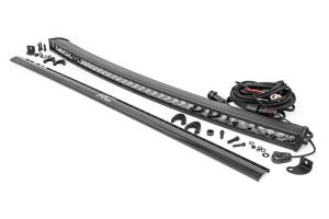 Rough Country Lift Kits & Suspension | 1350 Offroad - Rough Country Cree Black Series LED Light Bar, Single Row, 40-in, Curved, Length 41.625-in, Depth 3.12-in - 72740BL - Image 1